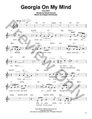 Georgia On My Mind piano sheet music cover